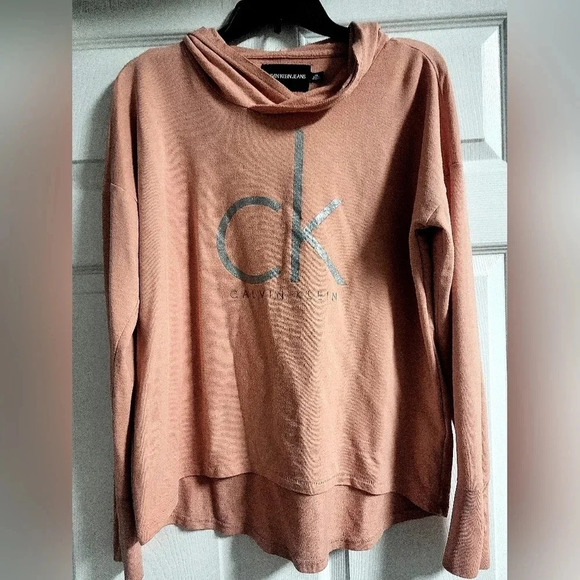 Calvin Klein Jeans - EUC - Size L - Long Sleeve, Hooded T-Shirt - Picture 1 of 4